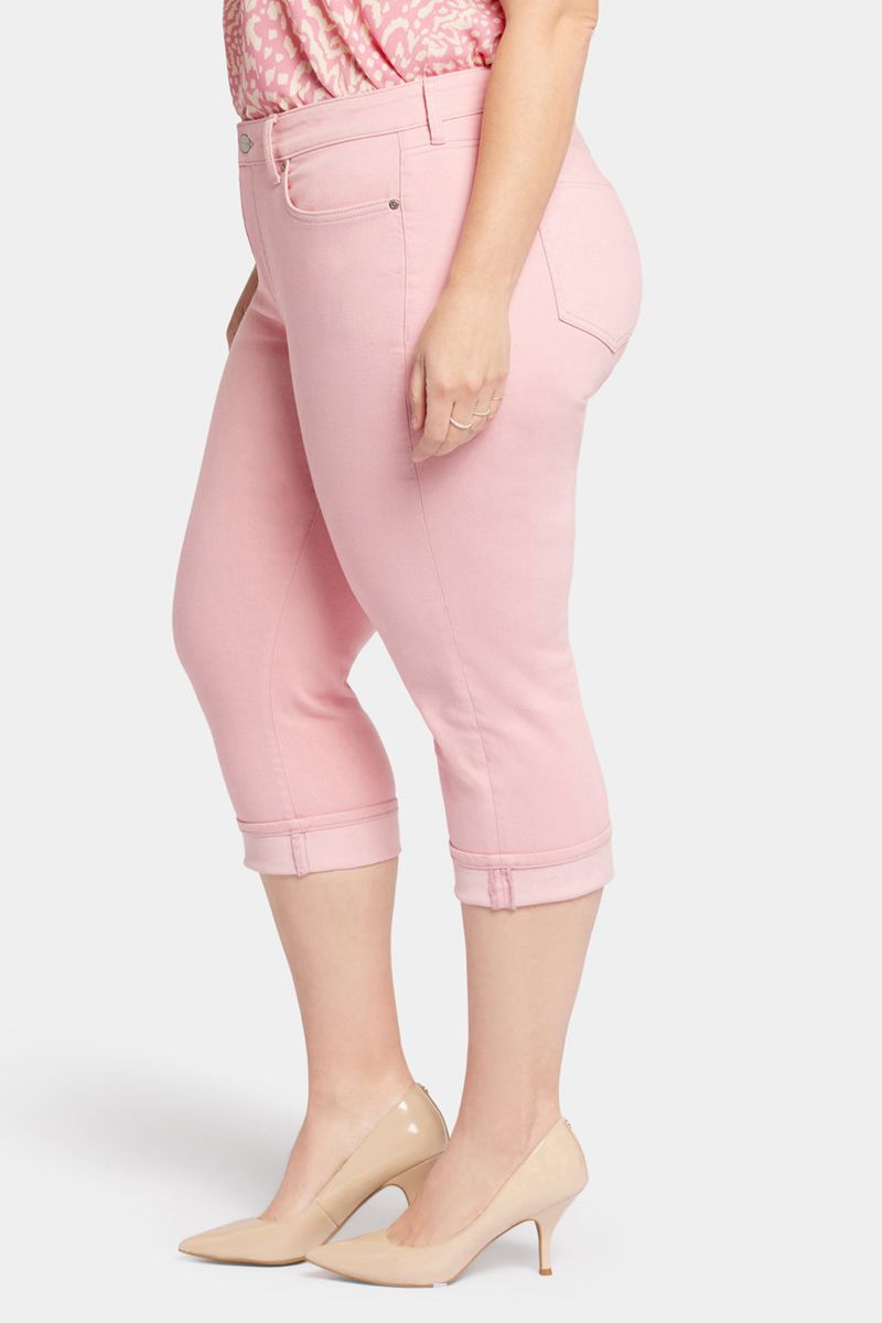 Pink Women's NYDJ Plus Marilyn Straight Crop Jeans | NZ 049QIMPVW