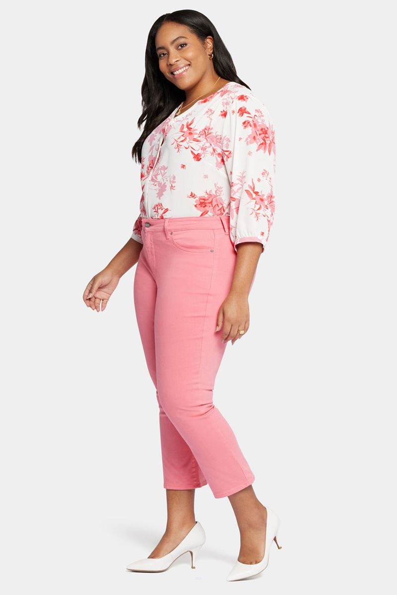 Pink Women's NYDJ Plus Marilyn Straight Ankle Jeans | NZ 420UMWPQY