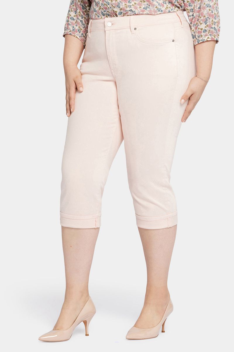 Pink Women's NYDJ Plus Marilyn Straight Crop Jeans | NZ 824FVMUSJ