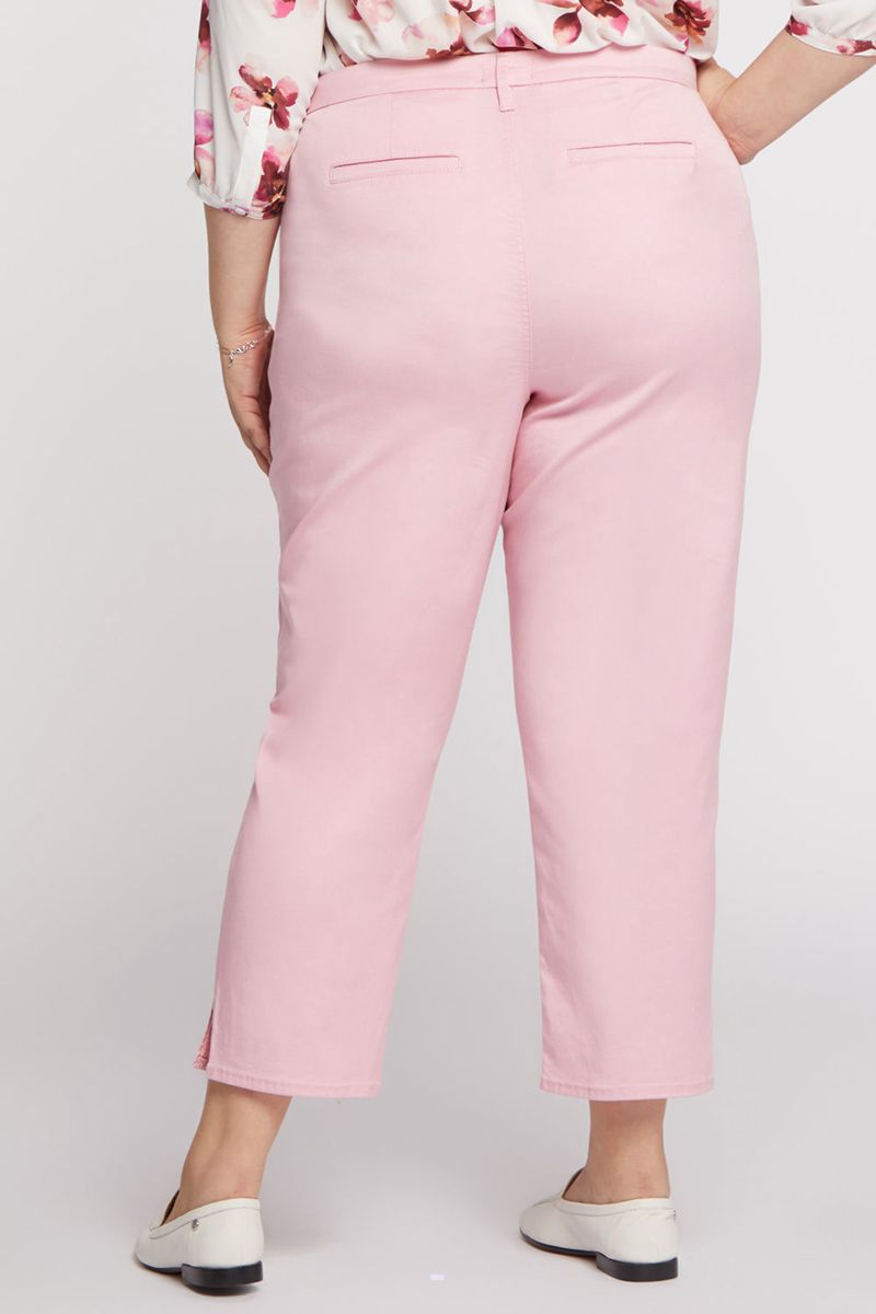 Pink Women's NYDJ Plus Relaxed Ankle Trouser Pants | NZ 794JTFVAQ