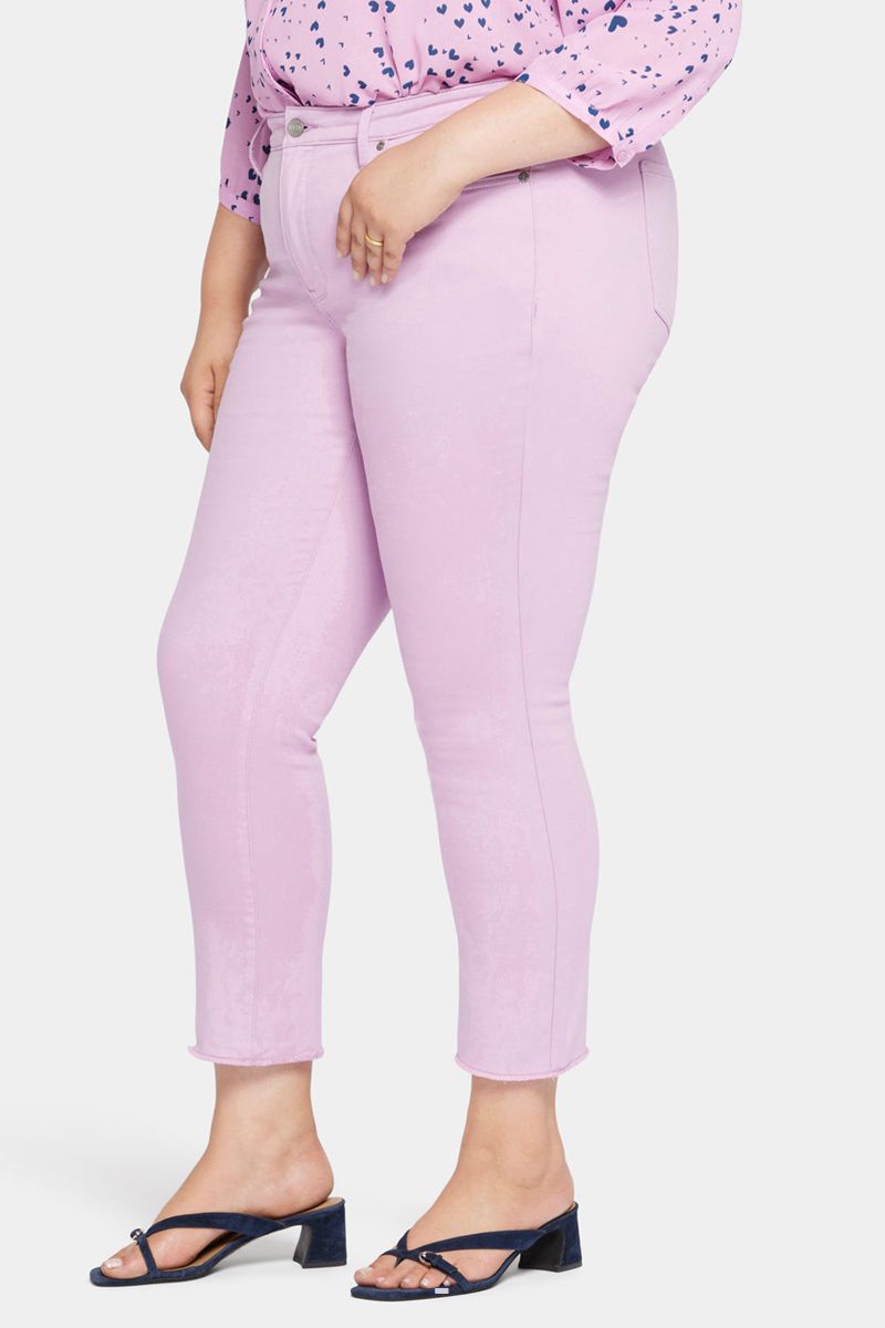 Pink Women's NYDJ Plus Sheri Slim Ankle Jeans | NZ 207UGVWKH