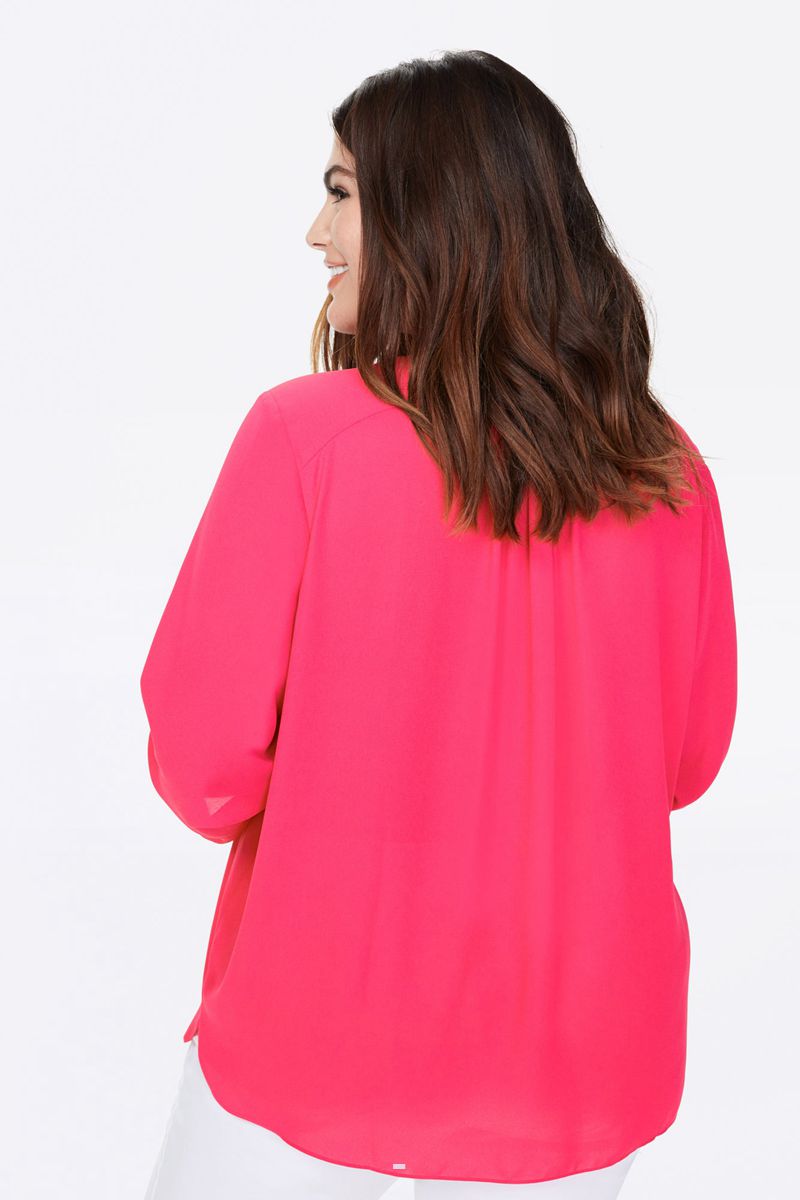 Pink Women's NYDJ Plus The Perfect Blouse | NZ 436LNQHVI