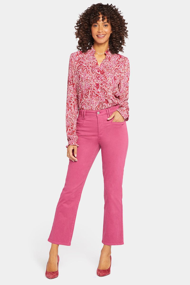 Pink Women's NYDJ Relaxed Straight Ankle Jeans | NZ 946VLZPDT