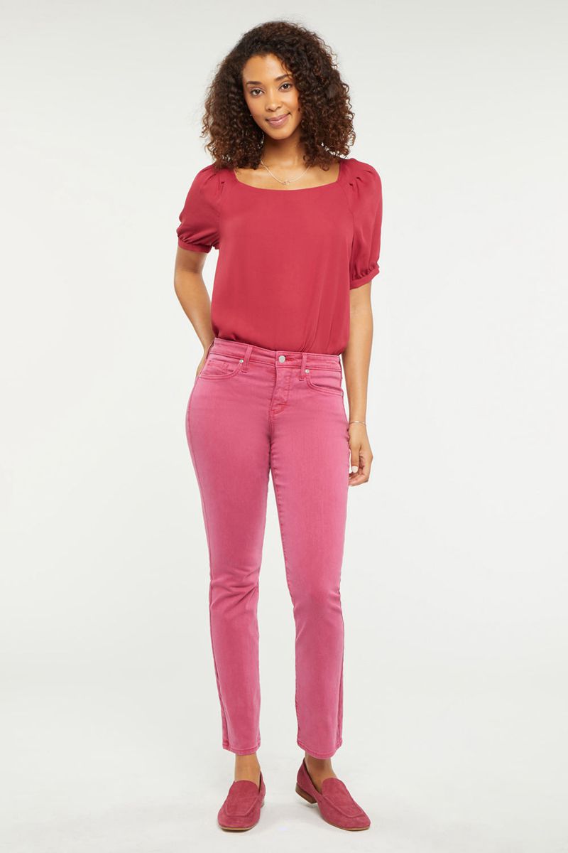 Pink Women's NYDJ Sheri Slim Ankle Jeans | NZ 632HGPXUQ