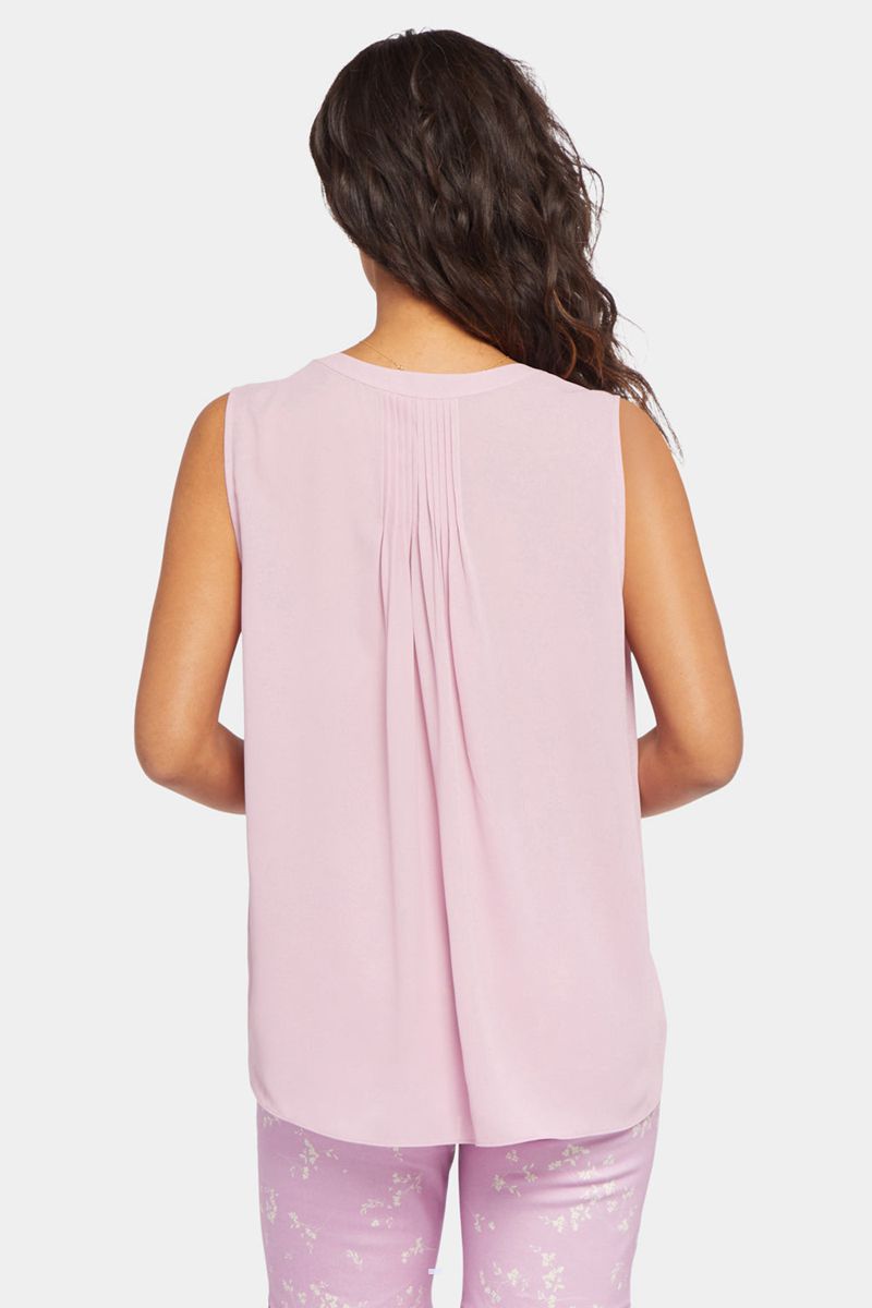 Pink Women's NYDJ Sleeveless Pintuck Blouse | NZ 546EYGPMD