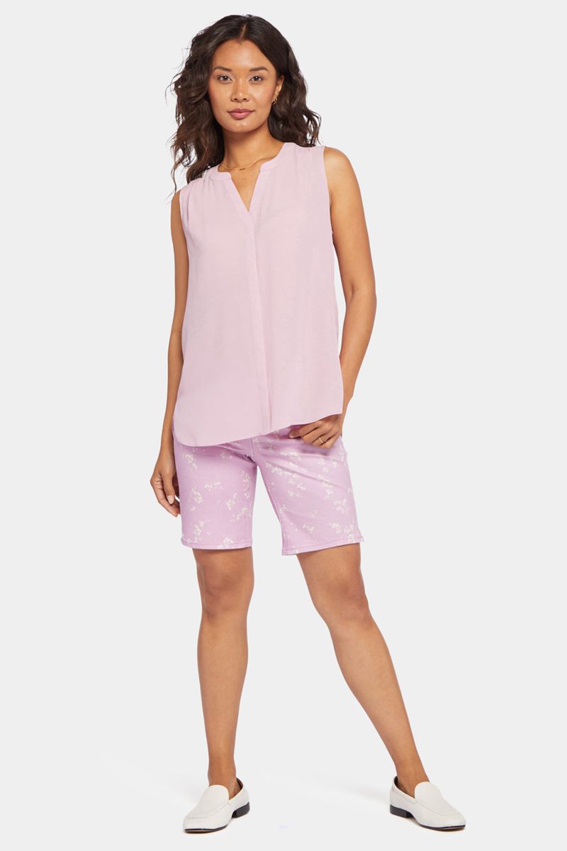 Pink Women's NYDJ Sleeveless Pintuck Blouse | NZ 546EYGPMD