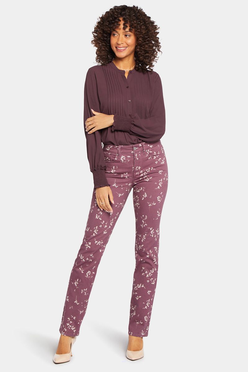 Purple Women's NYDJ Marilyn Straight Jeans | NZ 408MLIOQG