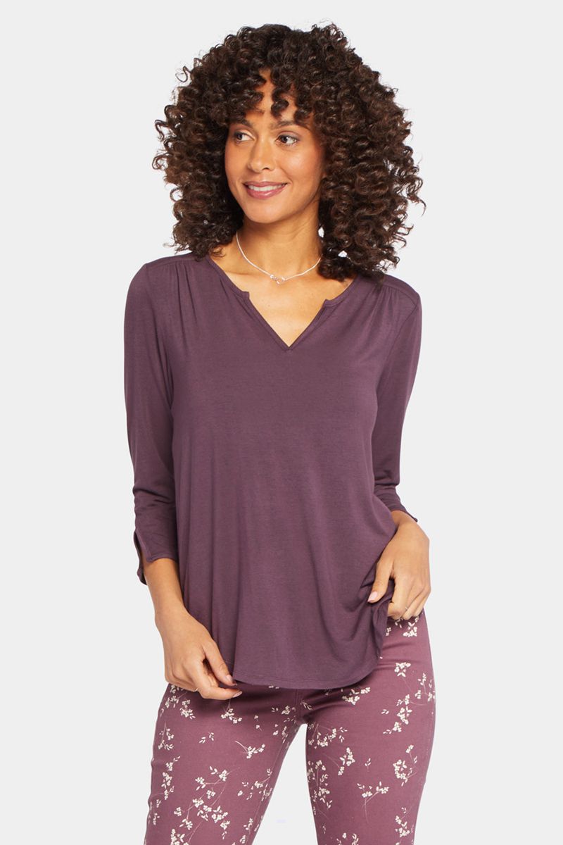 Purple Women's NYDJ Perfect T-Shirts | NZ 275FWHVCY