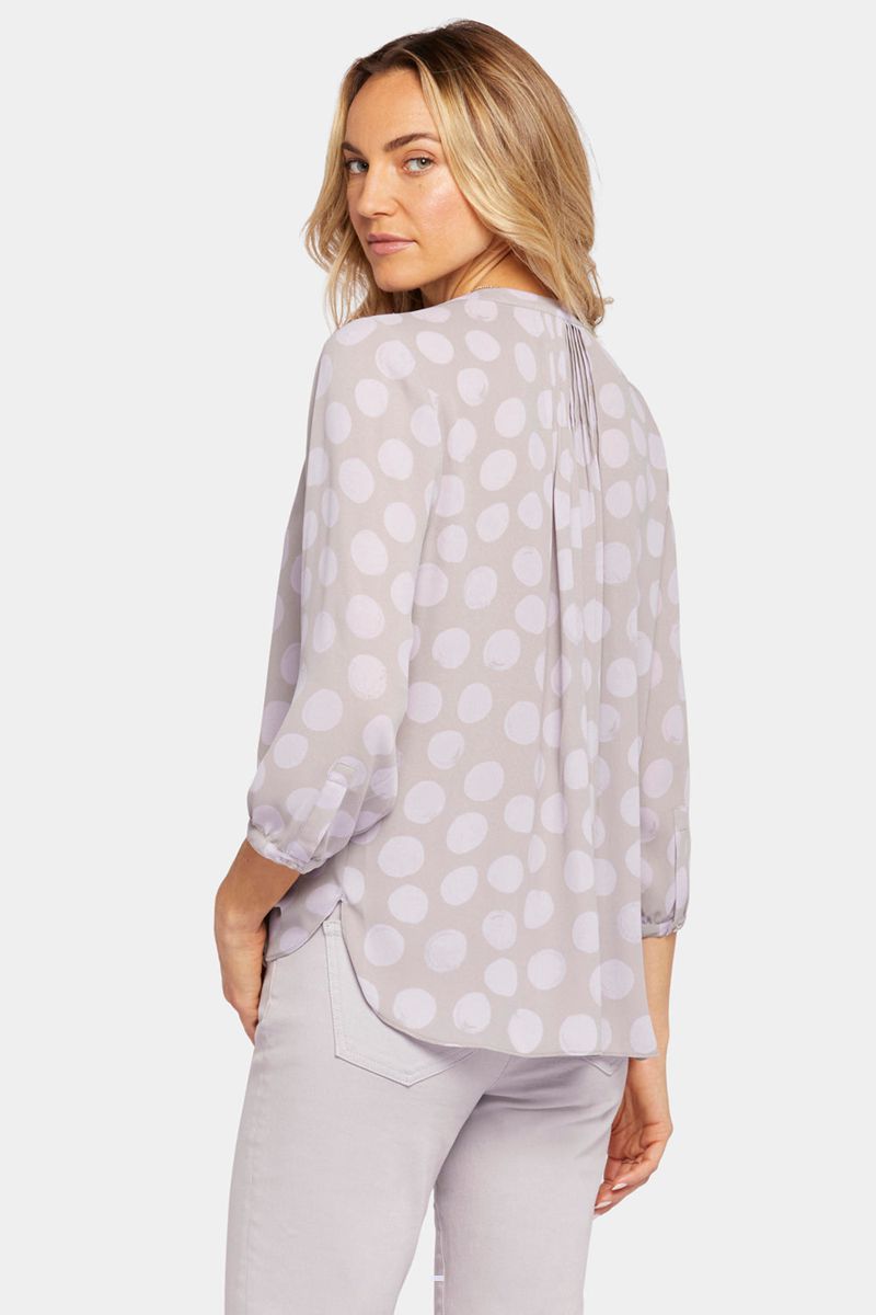 Purple Women's NYDJ Pintuck Blouse | NZ 397QMPWYJ