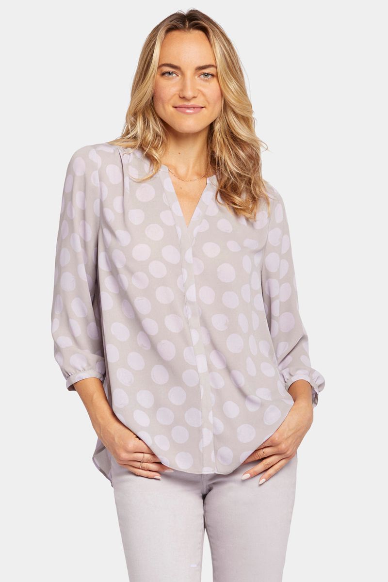 Purple Women\'s NYDJ Pintuck Blouse | NZ 397QMPWYJ