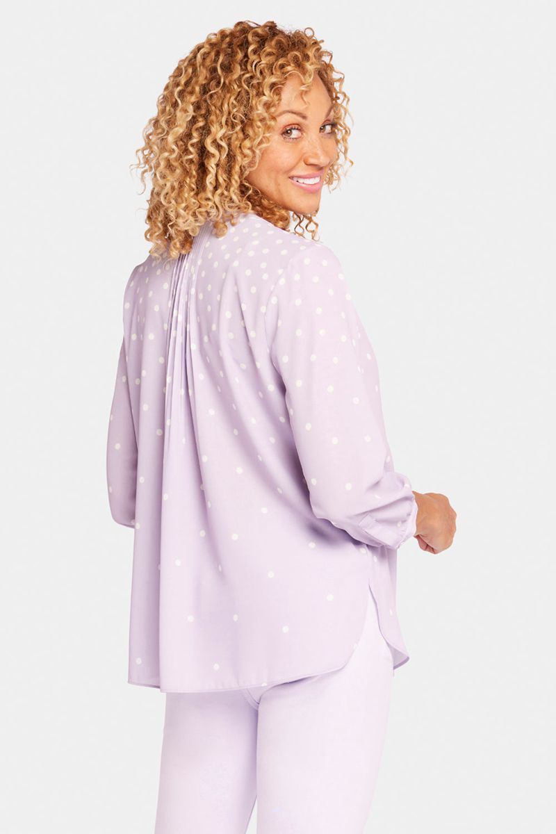 Purple Women's NYDJ Pintuck Blouse | NZ 619TIWSGP