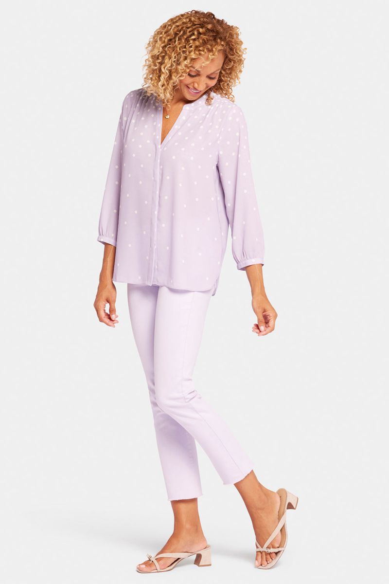 Purple Women's NYDJ Pintuck Blouse | NZ 619TIWSGP