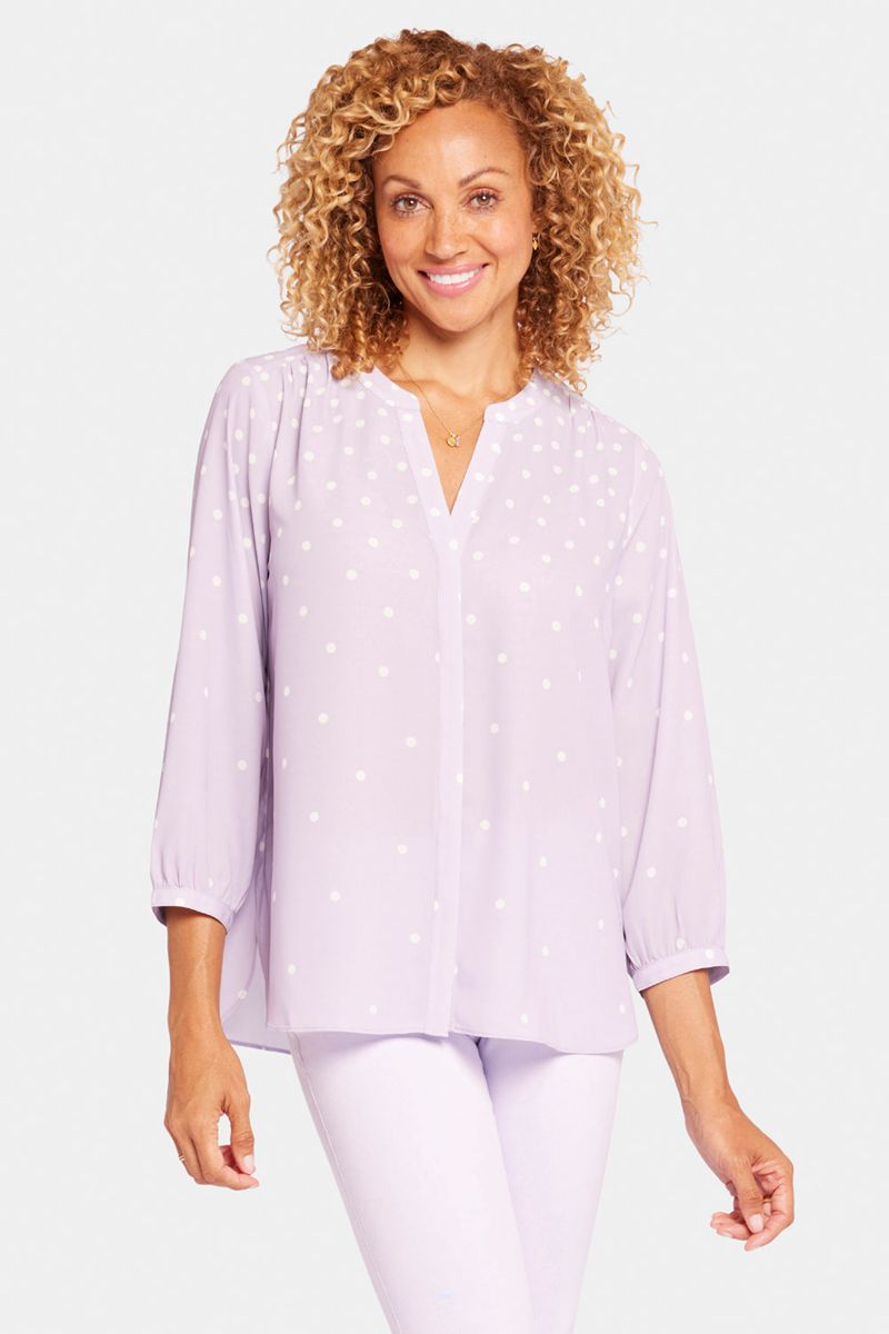 Purple Women's NYDJ Pintuck Blouse | NZ 619TIWSGP