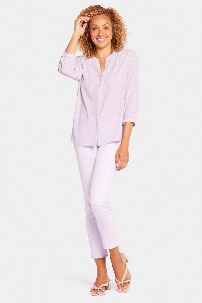 Purple Women's NYDJ Pintuck Blouse | NZ 619TIWSGP