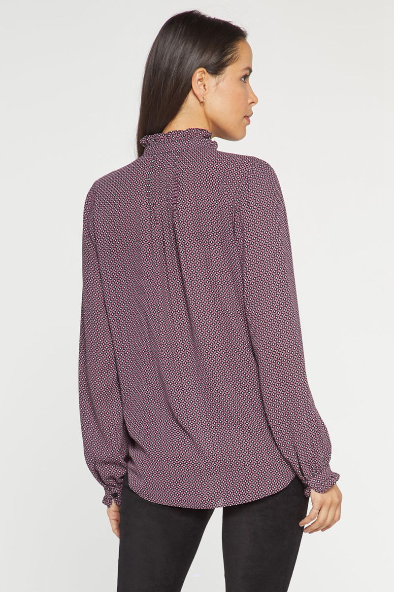 Purple Women's NYDJ Pleated Front Tunic Tops | NZ 608ANOXZI