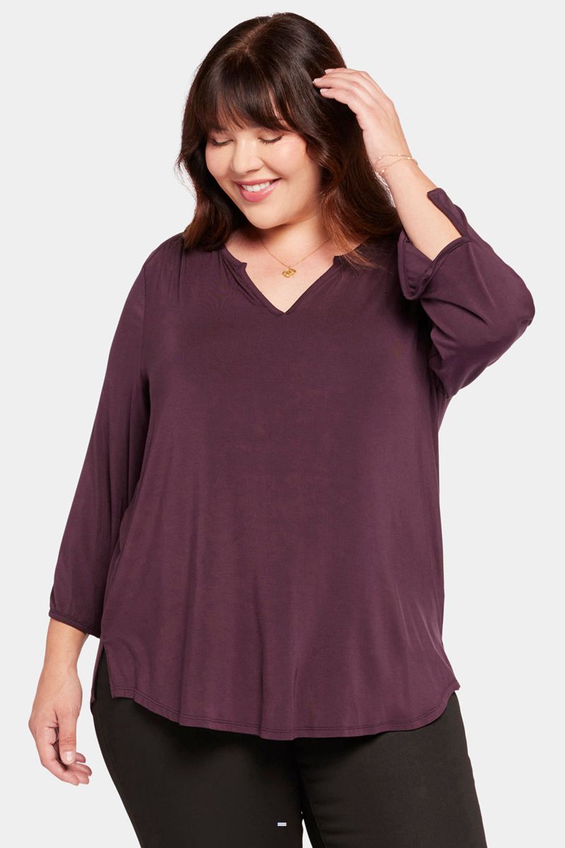 Purple Women's NYDJ Plus Perfect T-Shirts | NZ 189WTHKZA