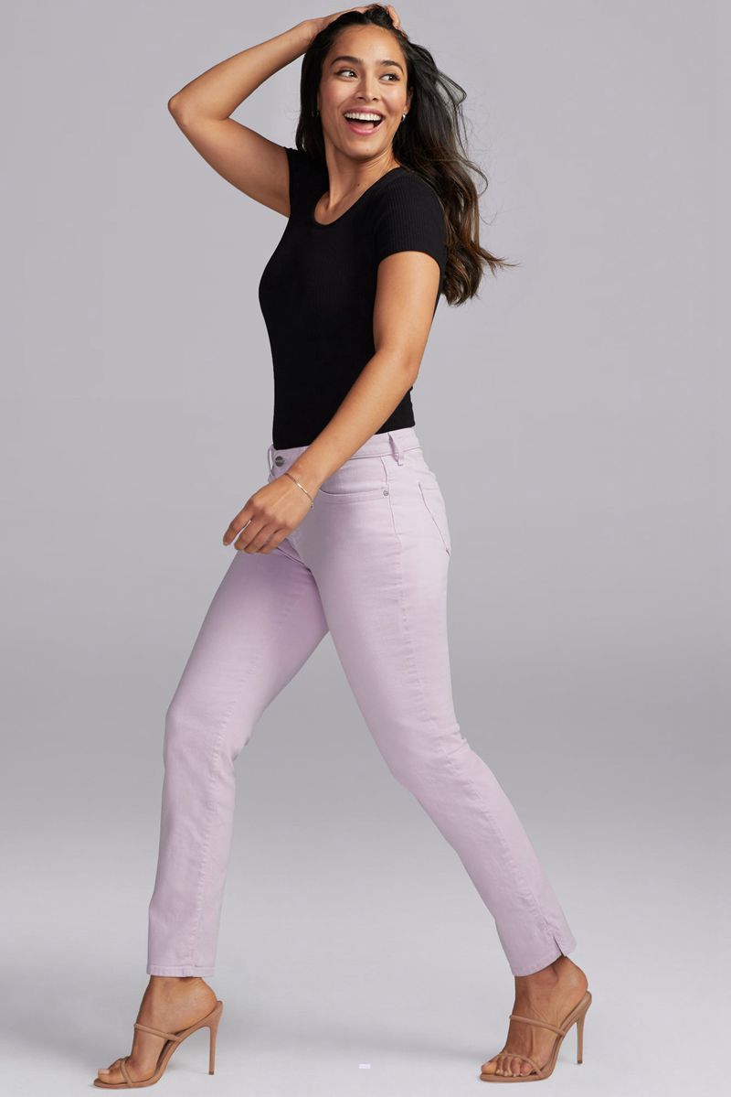 Purple Women's NYDJ Plus Slim Straight Ankle Jeans | NZ 915RAKXUC