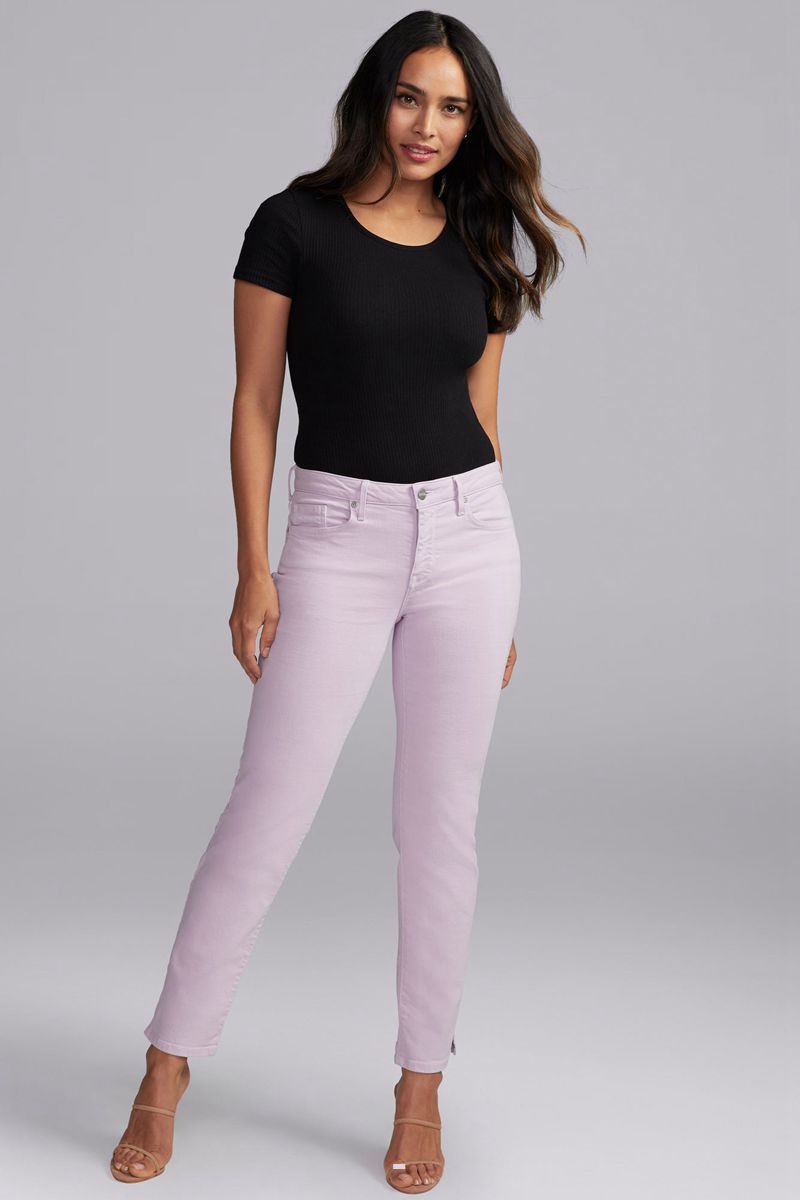 Purple Women's NYDJ Plus Slim Straight Ankle Jeans | NZ 915RAKXUC