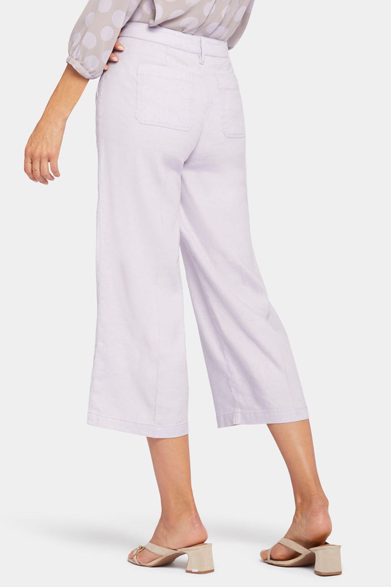 Purple Women's NYDJ Wide Leg Cargo Capri Pants | NZ 463IMBOEQ