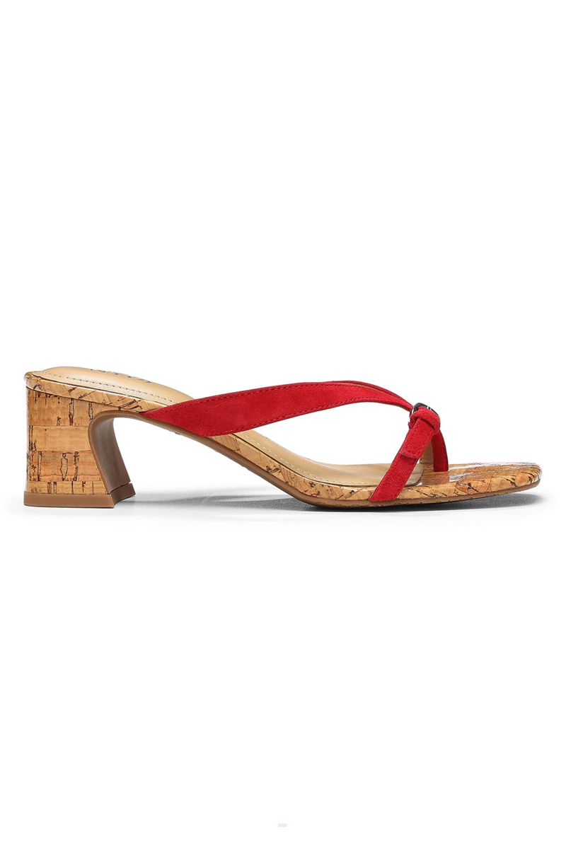 Red Women's NYDJ Glam Block Heel In Wide Width Sandals | NZ 386OTUSNZ