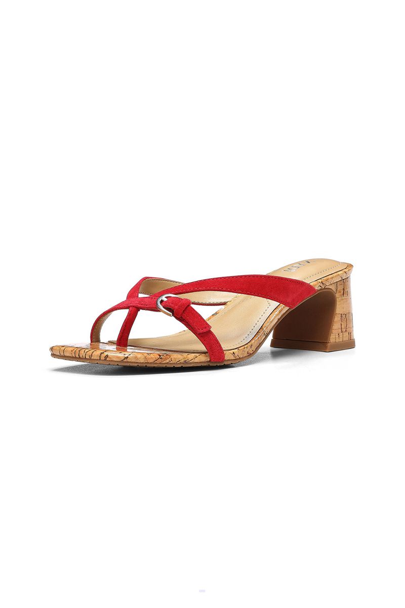 Red Women's NYDJ Glam Block Heel Sandals | NZ 728IRJCHE