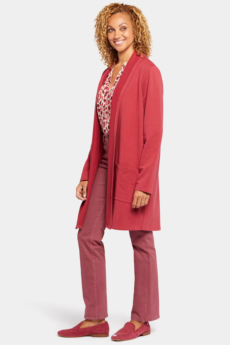 Red Women's NYDJ Open Front Cardigan | NZ 451BANIGY