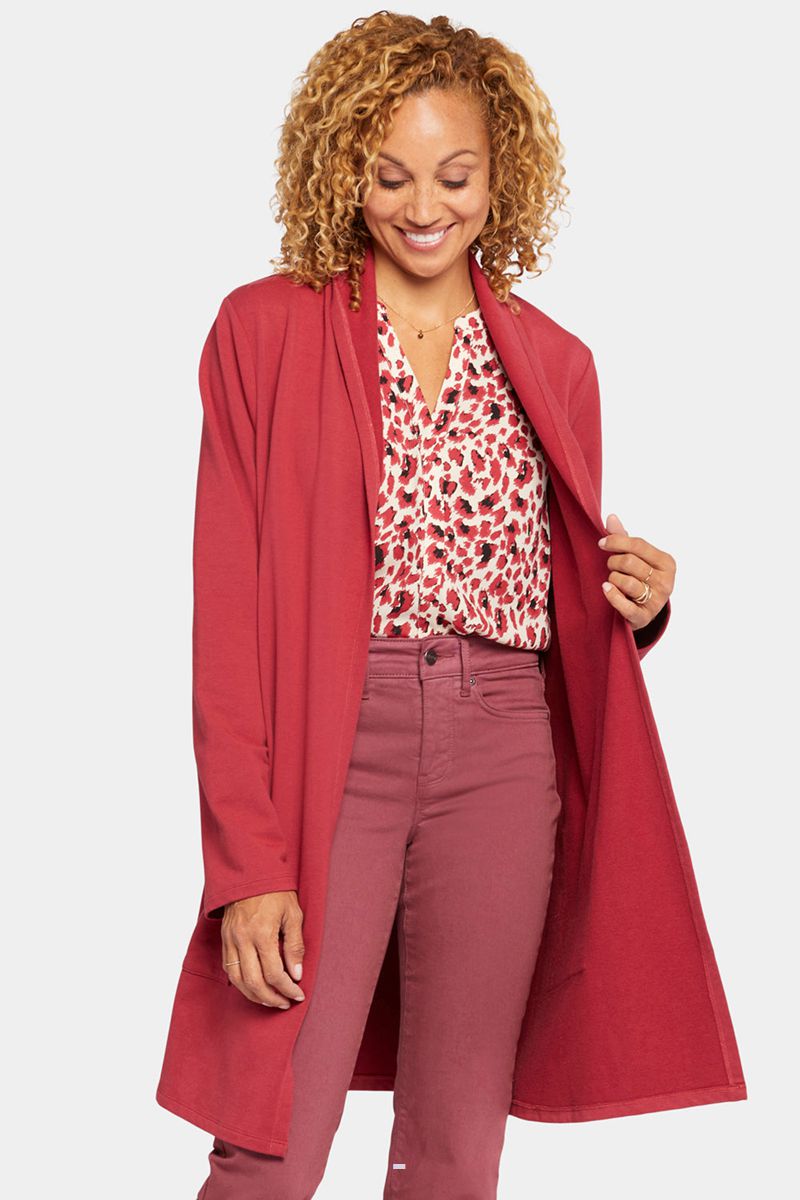 Red Women's NYDJ Open Front Cardigan | NZ 451BANIGY