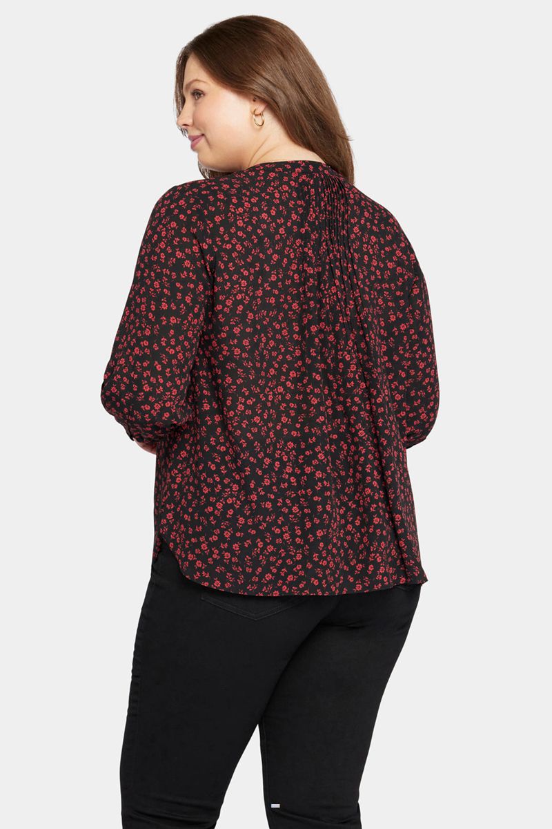 Red Women's NYDJ Plus Pintuck Blouse | NZ 902XDTRHI