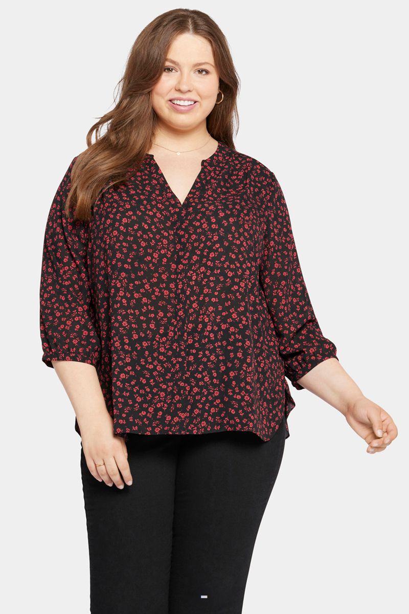 Red Women's NYDJ Plus Pintuck Blouse | NZ 902XDTRHI