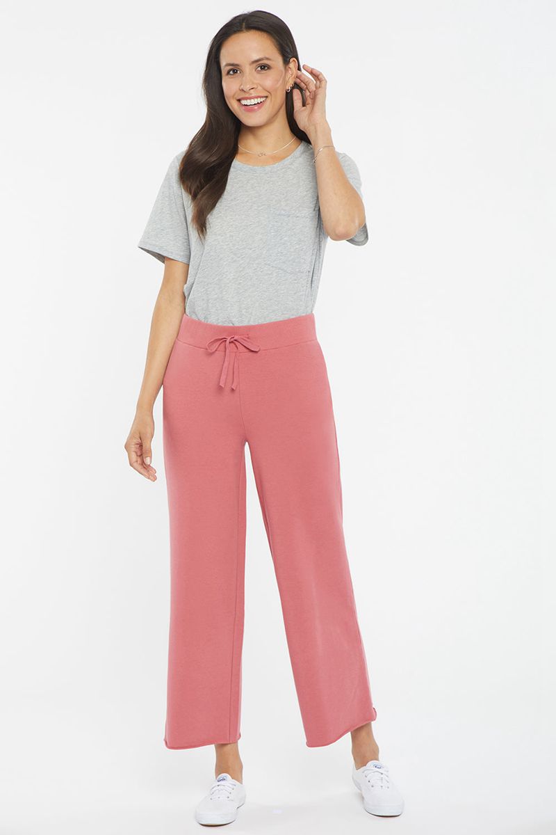 Rose Women's NYDJ Drawstring Wide Leg Ankle Pants | NZ 037LHIXBT