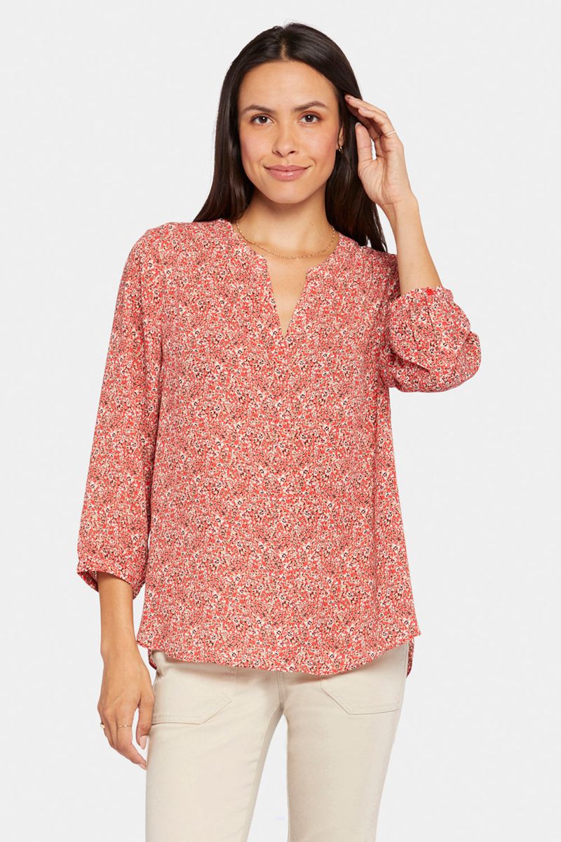 Rose Women's NYDJ Pintuck Blouse | NZ 361QMNCFR