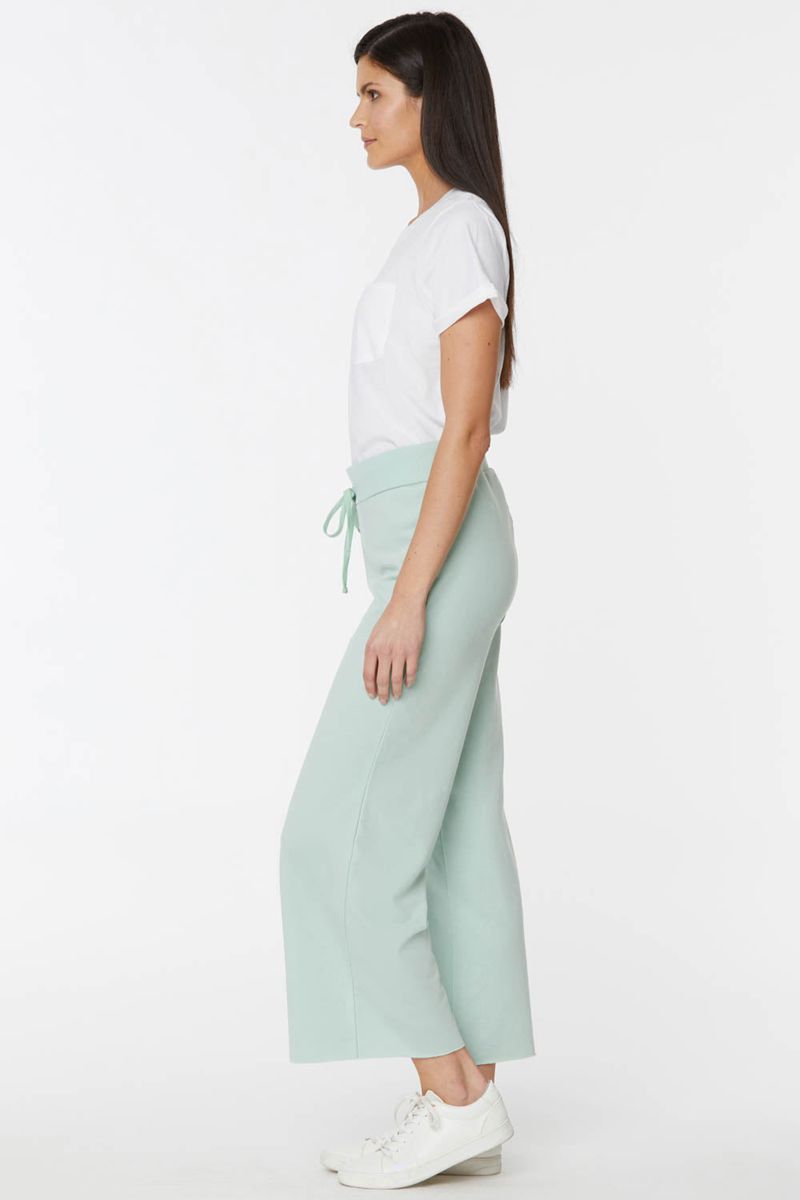 Turquoise Women's NYDJ Drawstring Wide Leg Pants | NZ 427NYOCTW