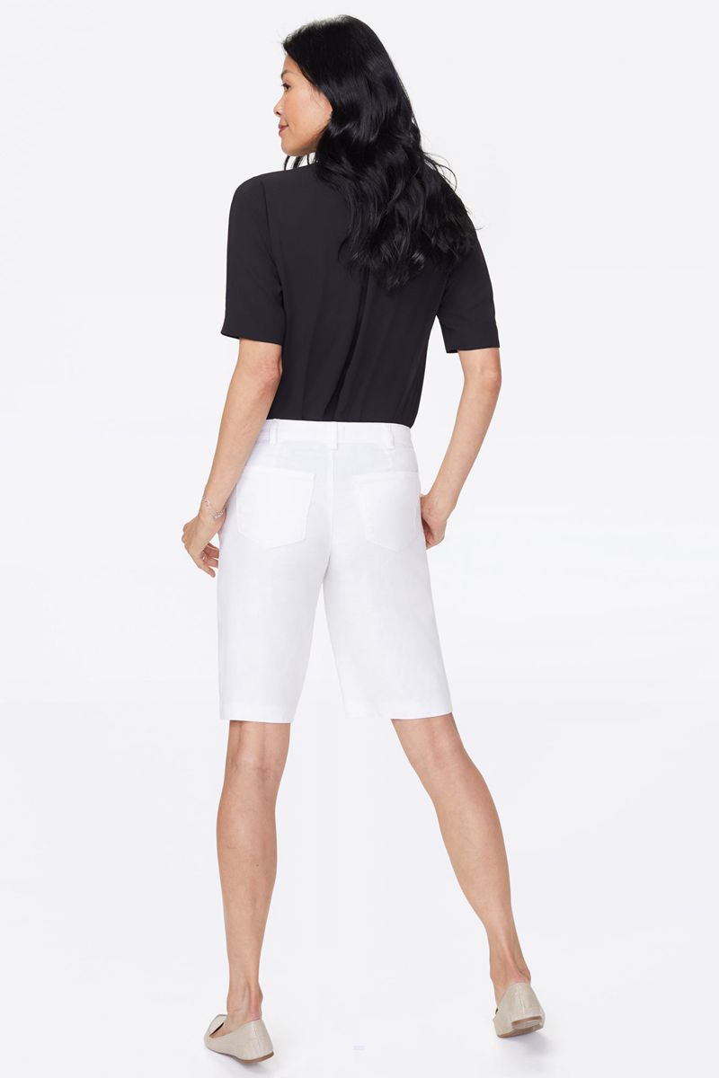 White Women's NYDJ Bermuda Shorts | NZ 854QULWON