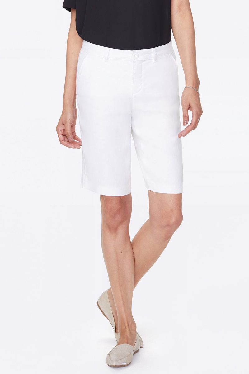 White Women's NYDJ Bermuda Shorts | NZ 854QULWON