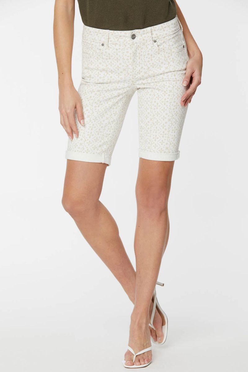 White Women's NYDJ Briella 11 Inch Denim Shorts | NZ 604IWACNE