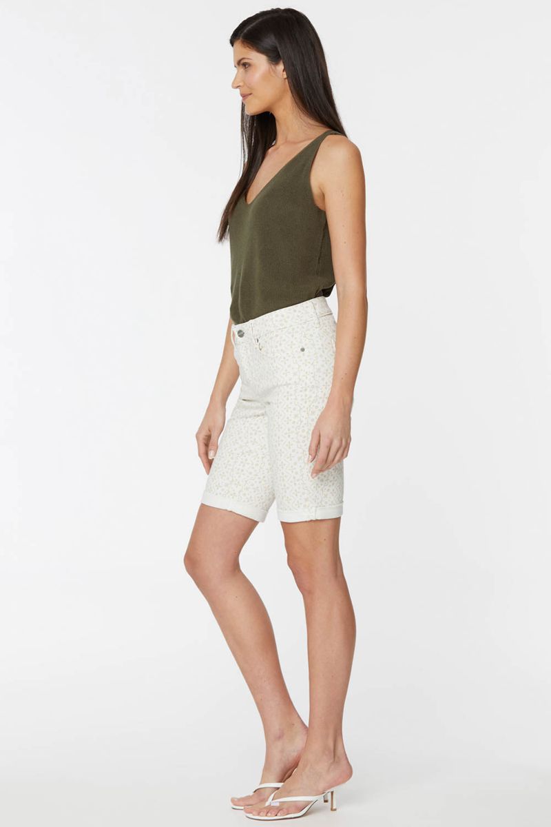 White Women's NYDJ Briella 11 Inch Denim Shorts | NZ 604IWACNE