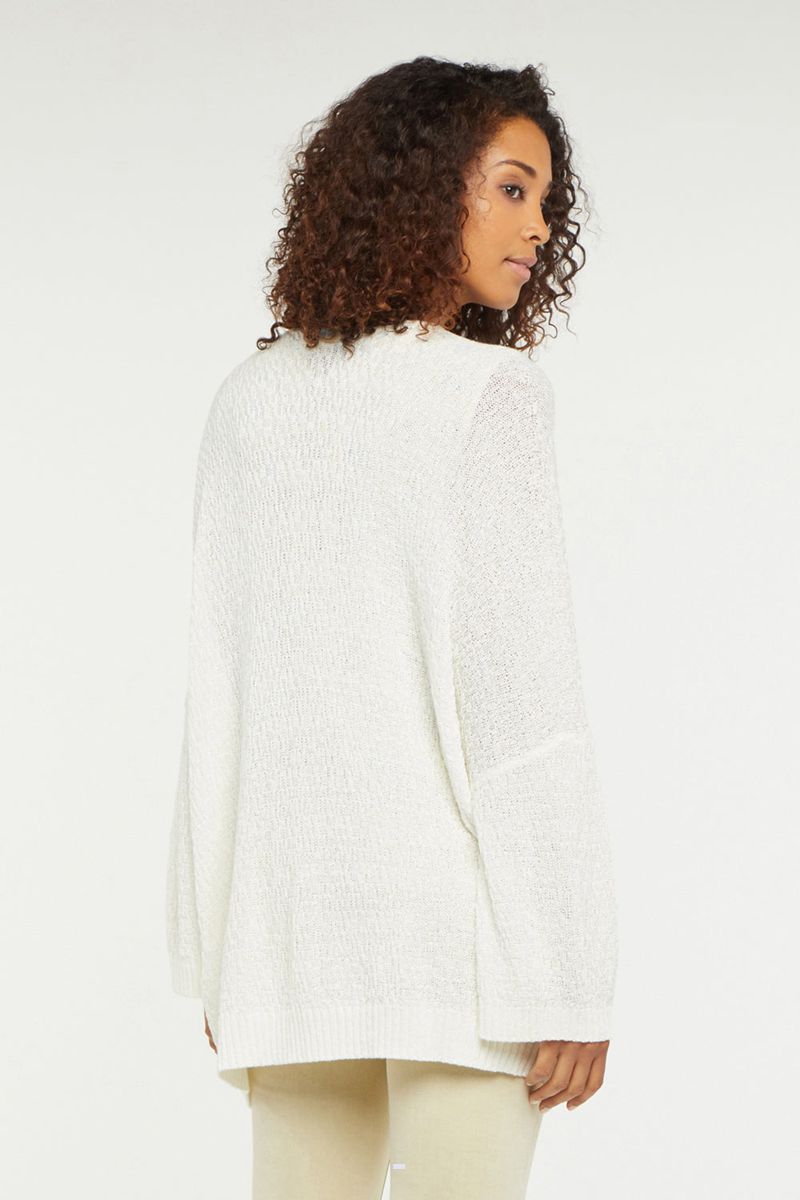 White Women's NYDJ Drape Cardigan | NZ 620ETBRJX