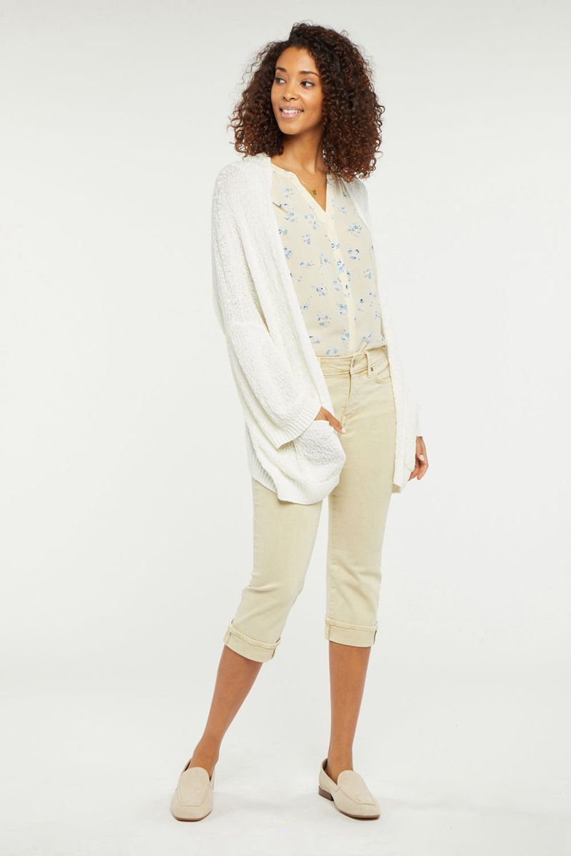 White Women's NYDJ Drape Cardigan | NZ 620ETBRJX