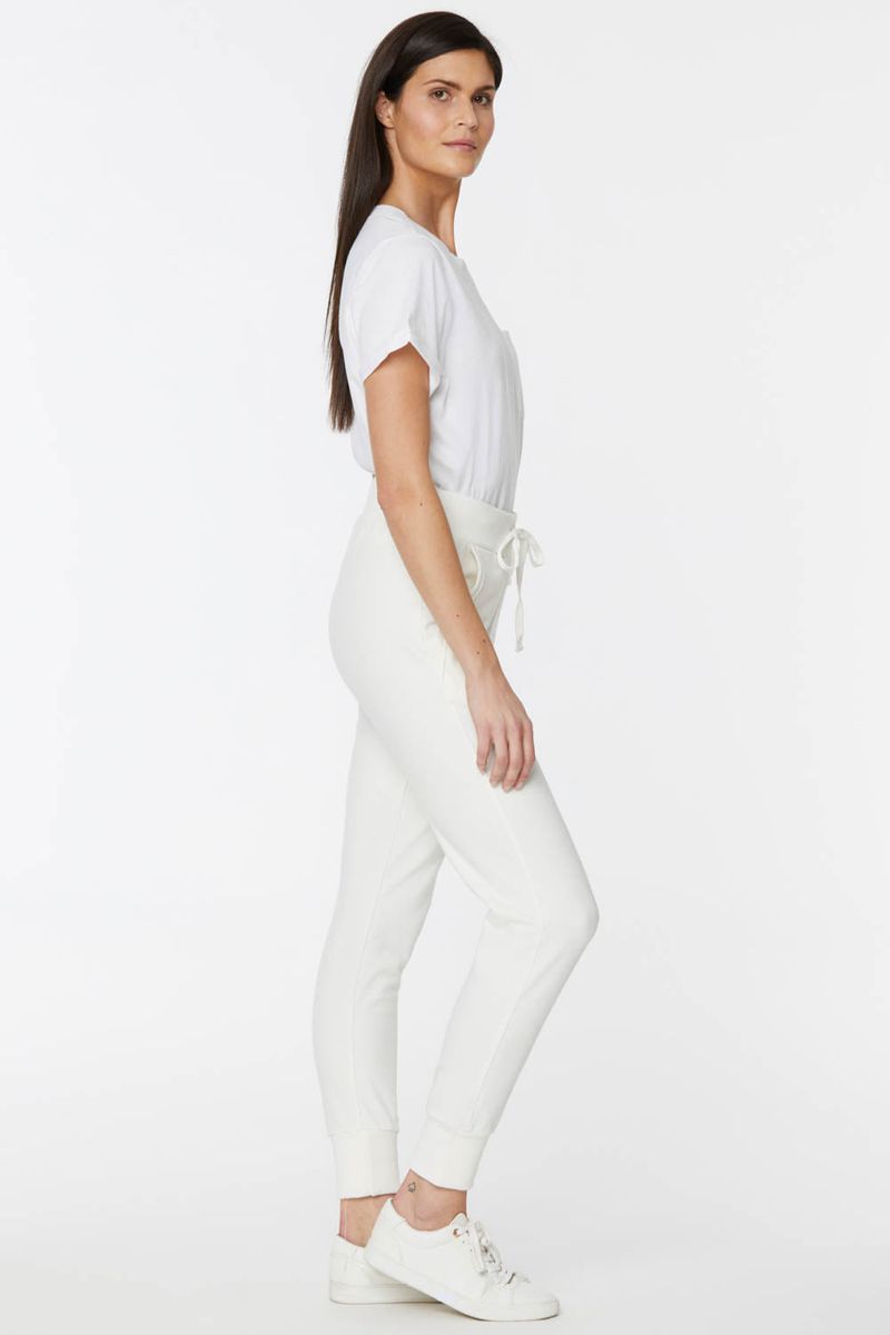 White Women's NYDJ Drawstring Jogger Pants | NZ 148OGSEVD