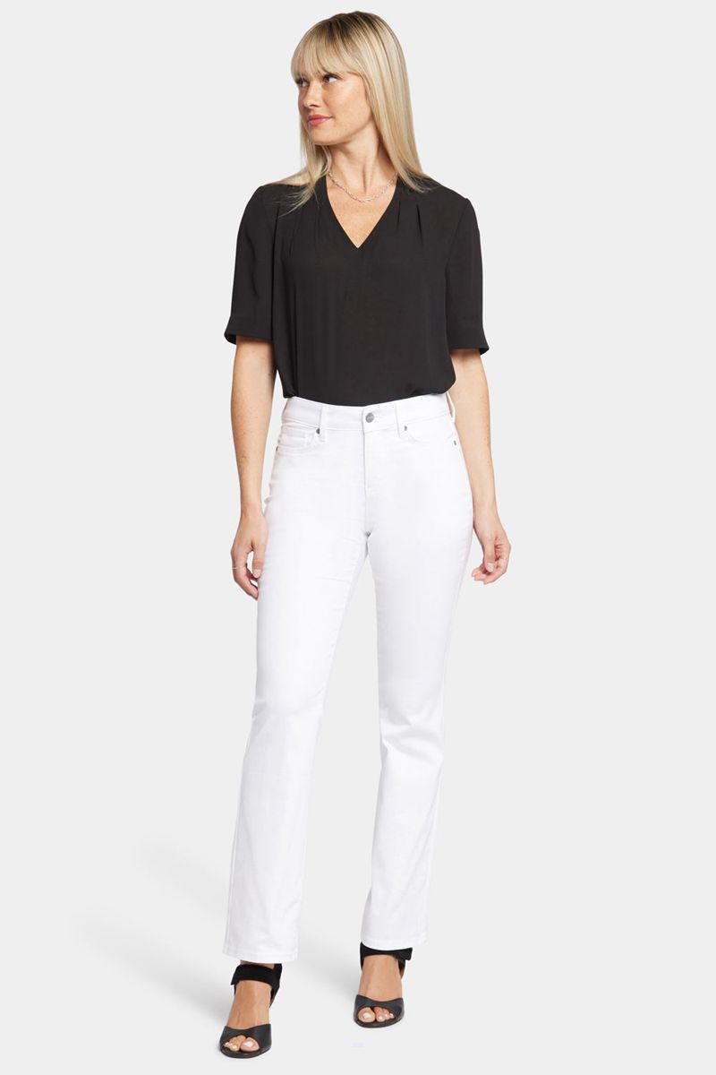 White Women's NYDJ Ellison Straight Jeans | NZ 689IHFYAR