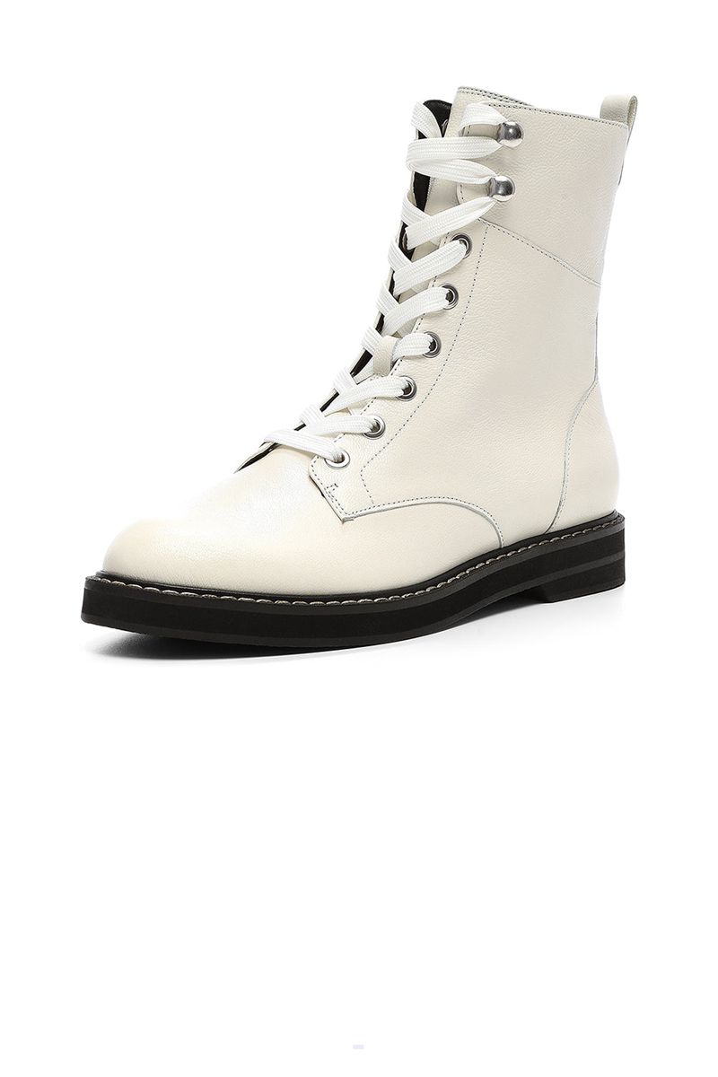 White Women's NYDJ Estella Lace-Up Boots | NZ 659VNJADR