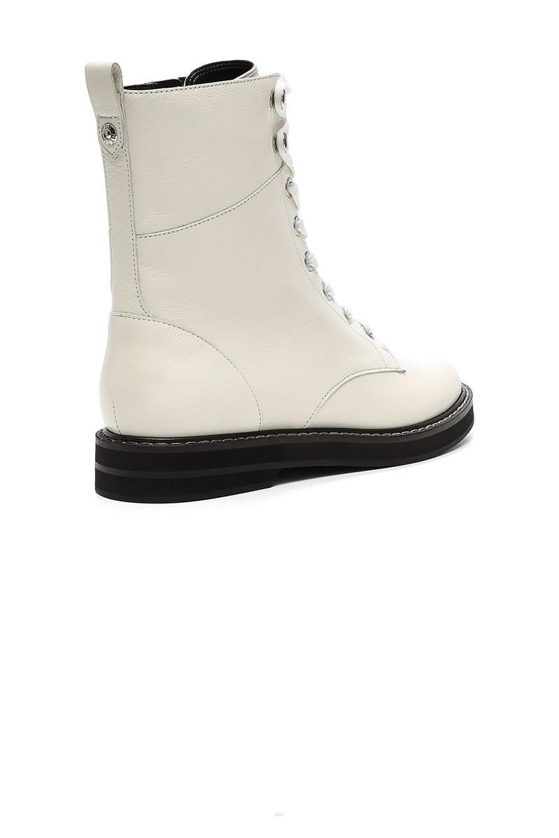 White Women's NYDJ Estella Lace-Up Boots | NZ 659VNJADR