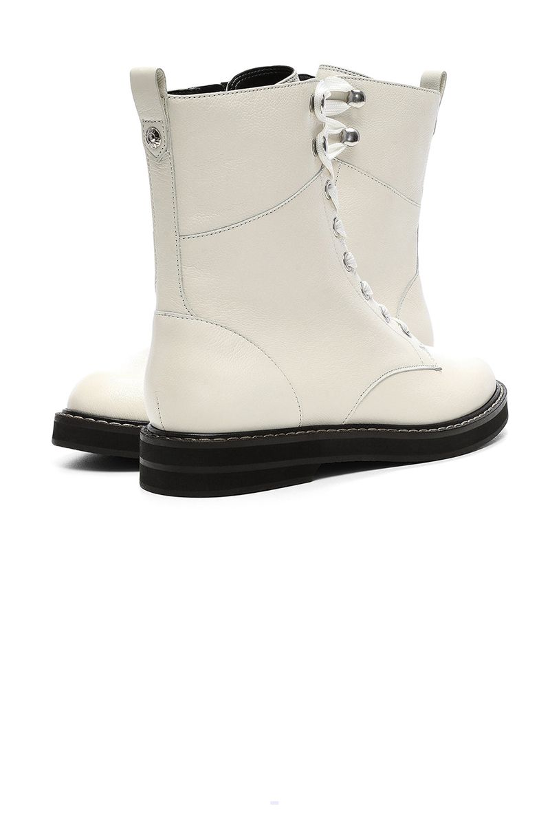 White Women's NYDJ Estella Lace-Up Boots | NZ 659VNJADR