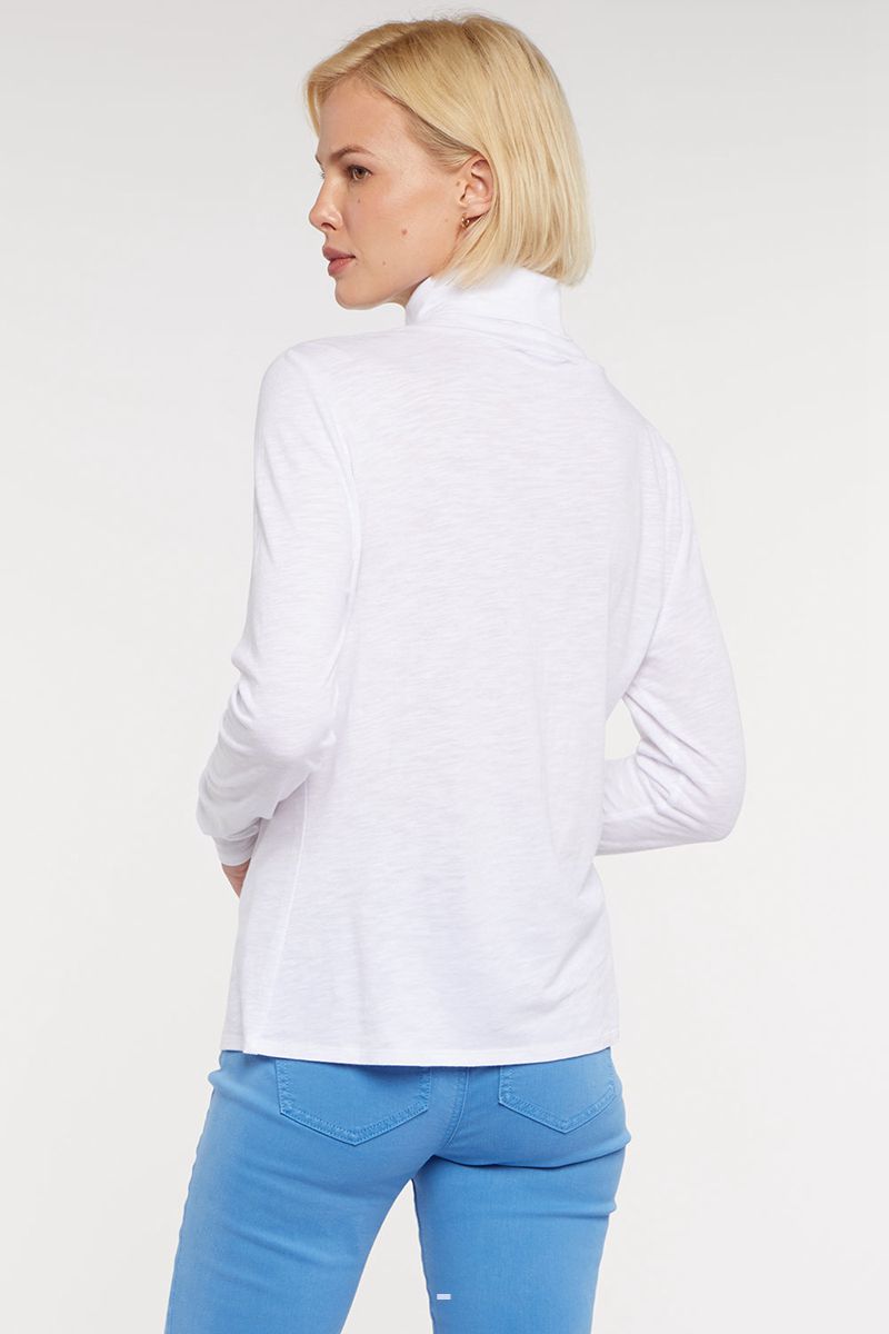 White Women's NYDJ Long Sleeved Turtleneck Tops | NZ 324ABFVPM