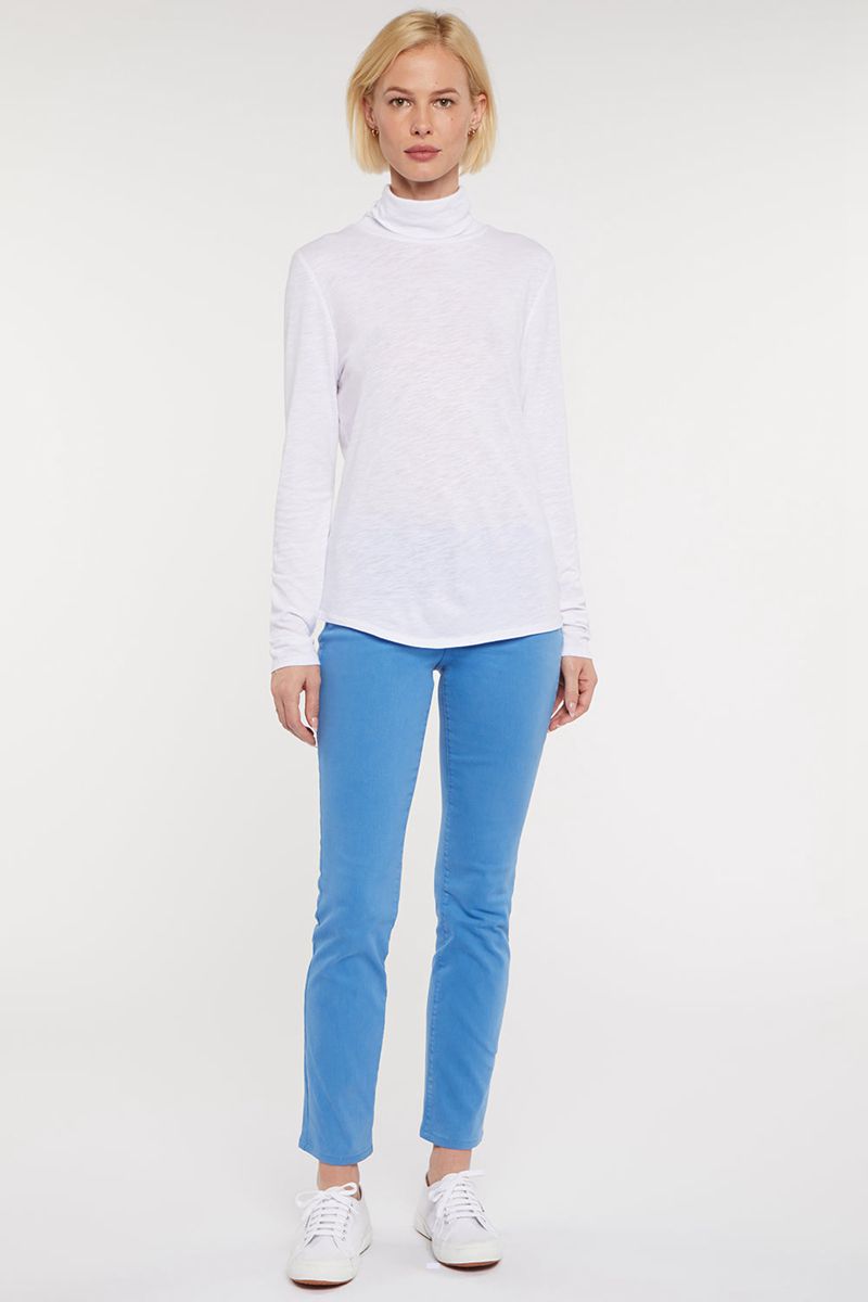 White Women's NYDJ Long Sleeved Turtleneck Tops | NZ 324ABFVPM