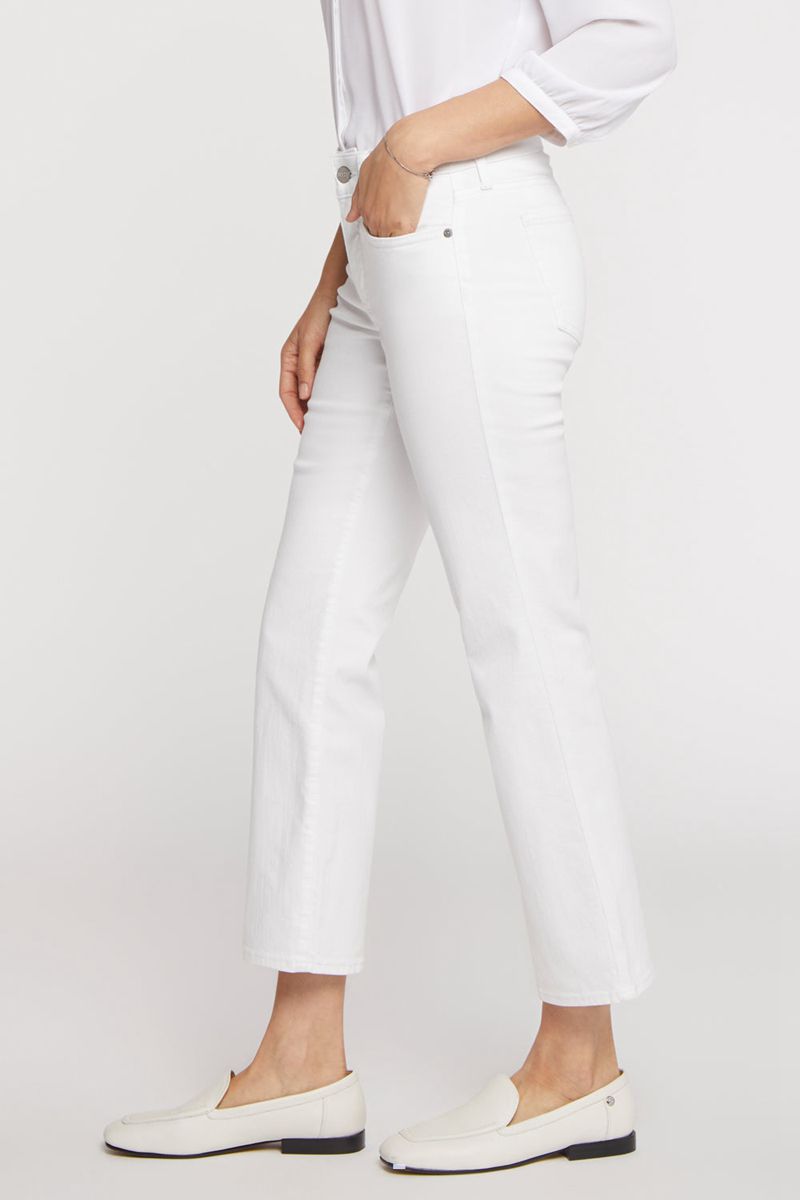 White Women's NYDJ Marilyn Straight Ankle Jeans | NZ 913DBLKEQ