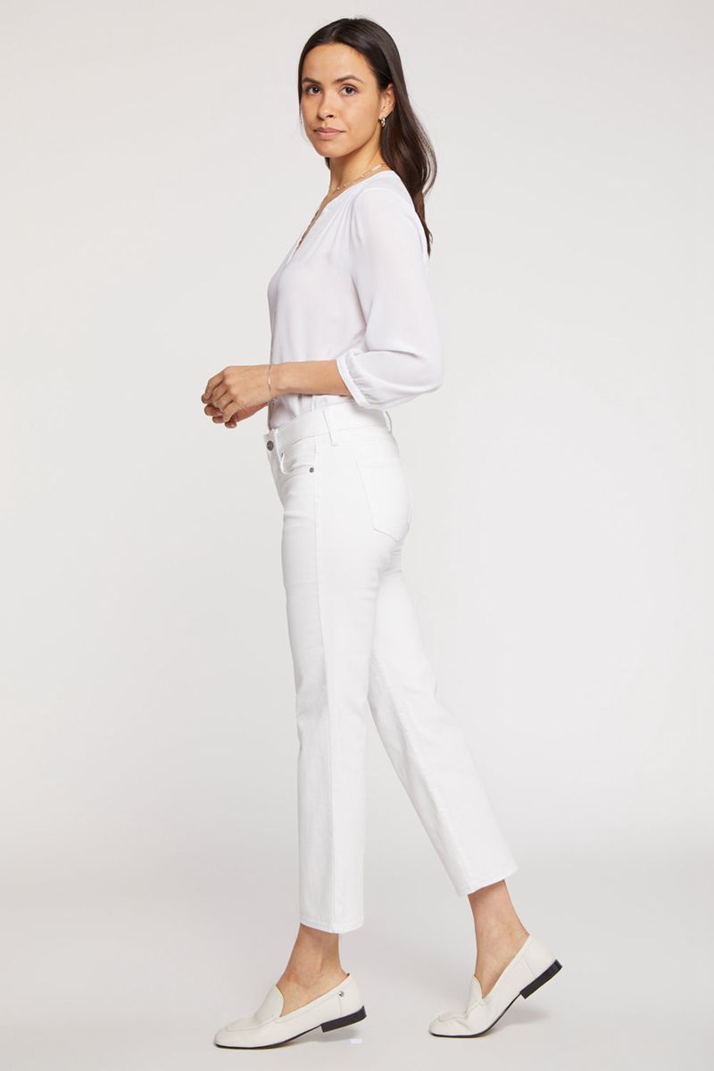 White Women's NYDJ Marilyn Straight Ankle Jeans | NZ 913DBLKEQ