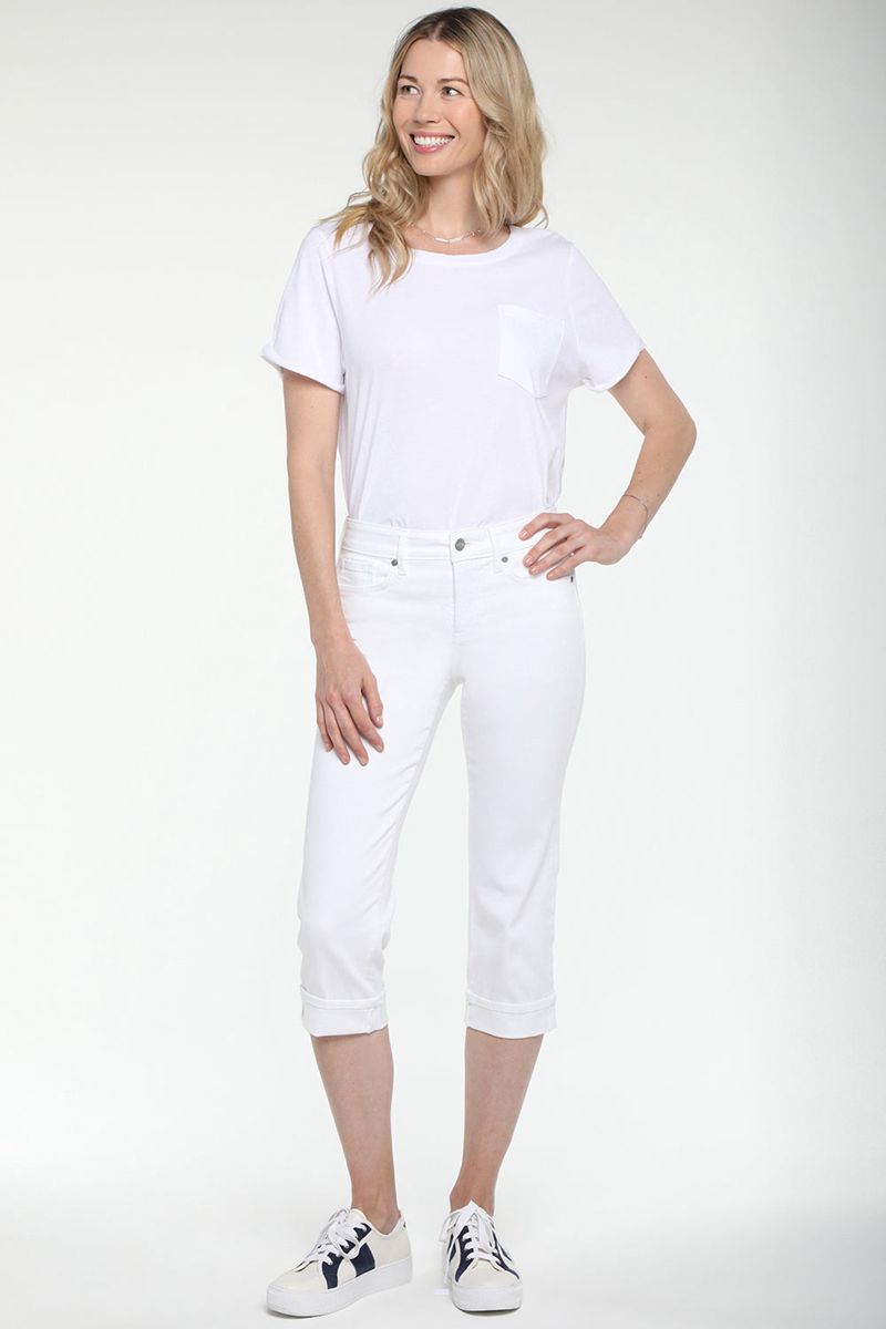 White Women's NYDJ Marilyn Straight Crop Jeans | NZ 095JZODLW