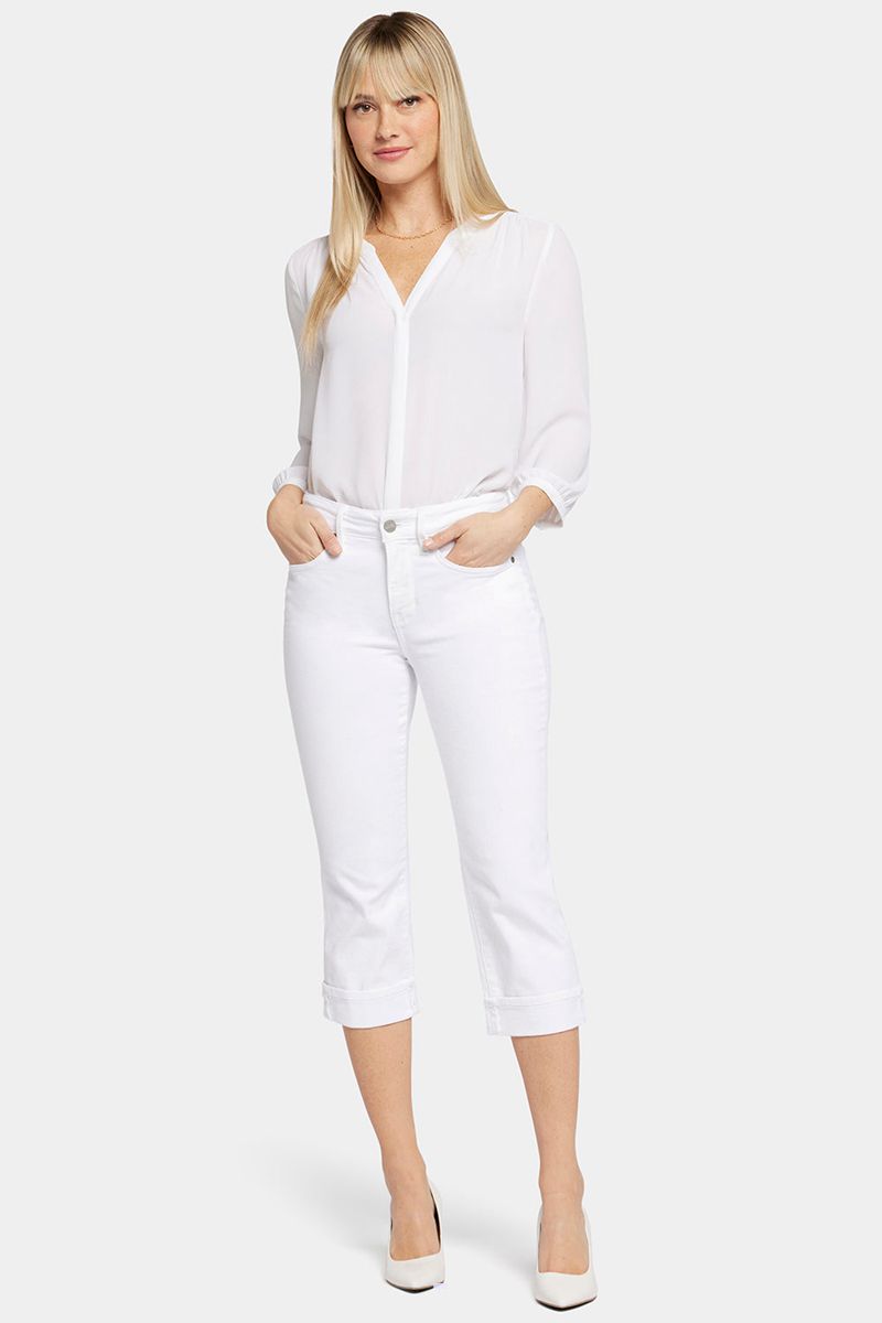 White Women's NYDJ Marilyn Straight Crop Jeans | NZ 821EAPZGY