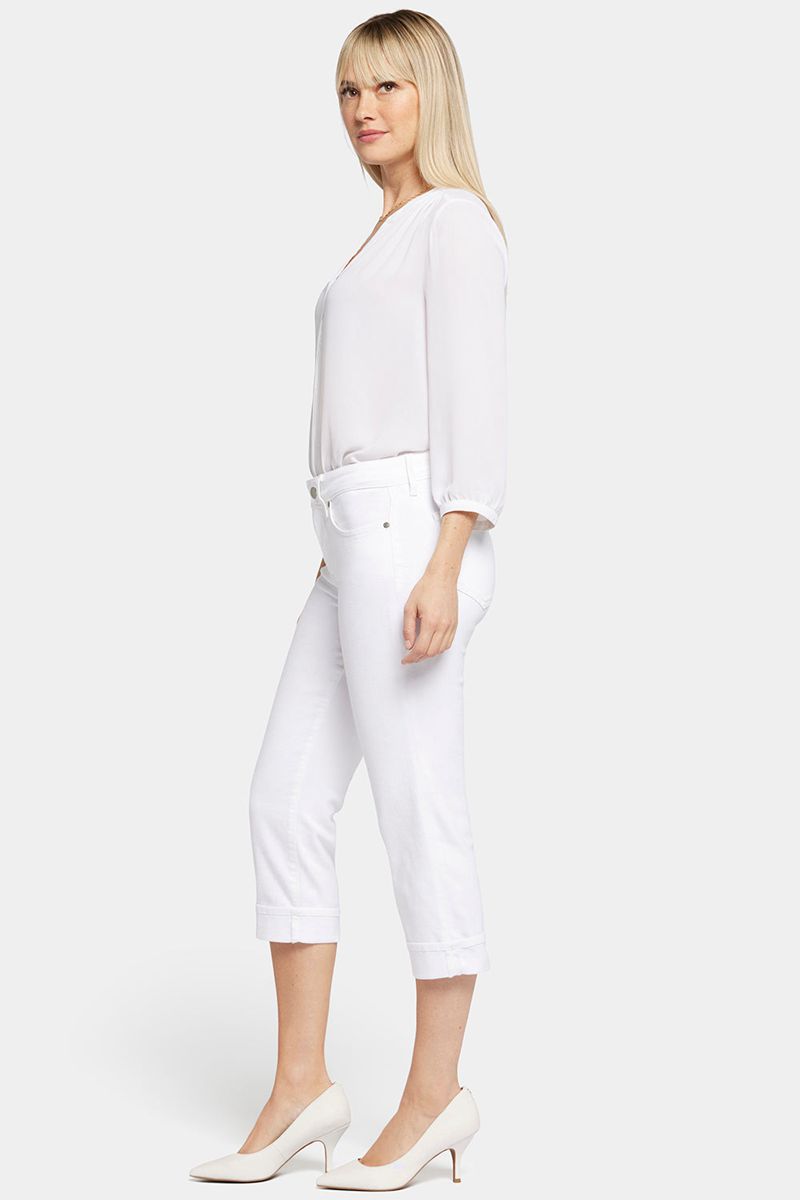 White Women's NYDJ Marilyn Straight Crop Jeans | NZ 821EAPZGY